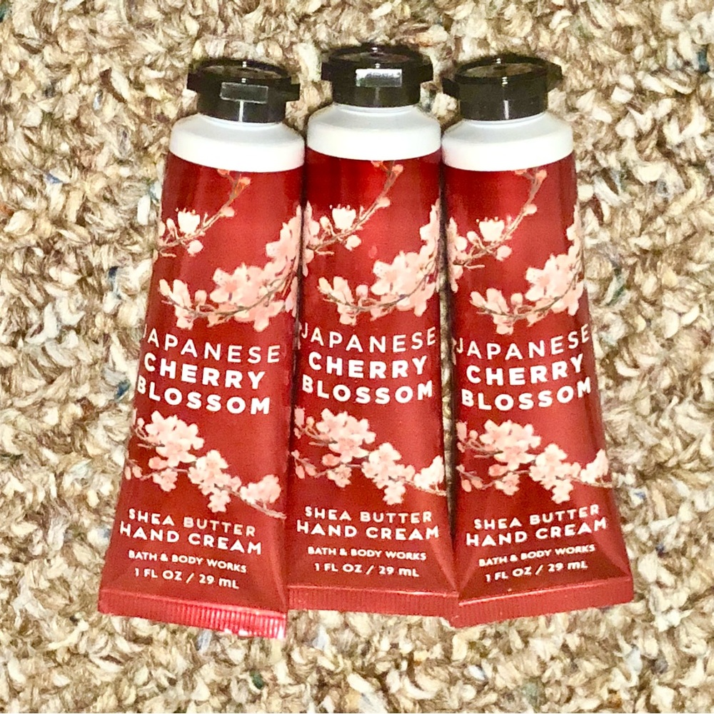 SET OF 3 Bath & Body Works Japanese Cherry Blossom Hand Cream | stocking stuffer